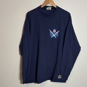 Vintage Russell Athletic Tennessee Titans Mock Neck Shirt XXXL